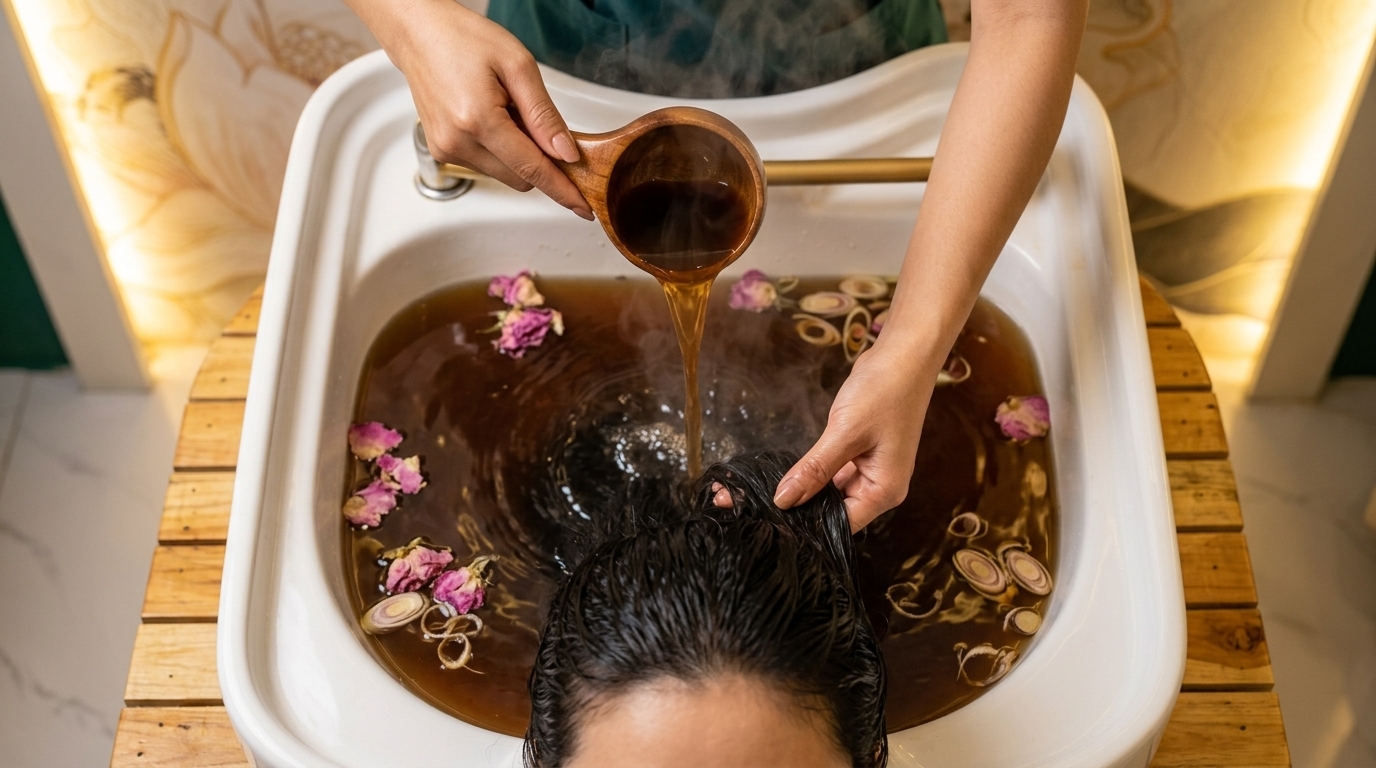 Gội Dưỡng sinh - Sen | Gội đầu | Lotus Spa